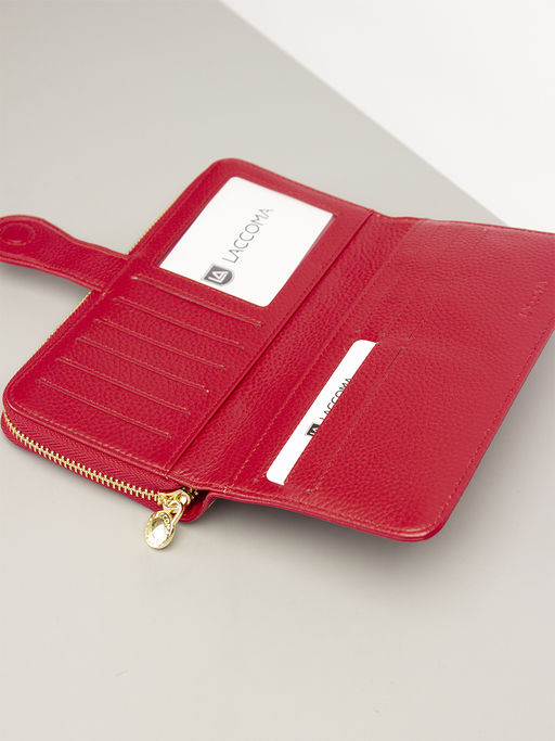 LACCOMA кошелек LA-1155-красный натуральная кожа фото 4