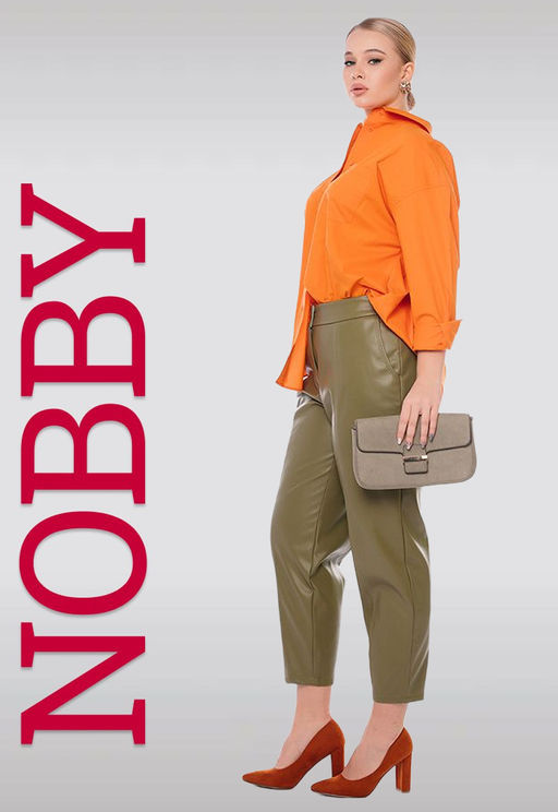 NOBBY, Женские брюки 704К-500/7 (фисташка) (эко-кожа)  фото 7