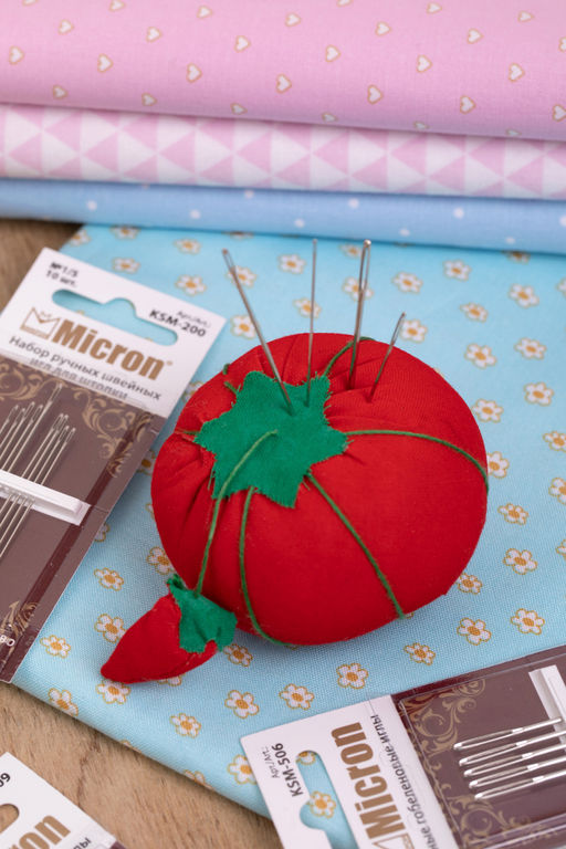 Иглы для шитья ручные Gamma N-377 гобеленовые №22-24 с двойным ушком 4 шт. в конверте с прозрачным дисплеем острие закругленное