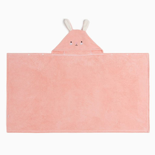 Полотенце с капюшоном Крошка Я, цвет розовый, 67х120 см, 100% п/э, 280 г/м2  фото 2