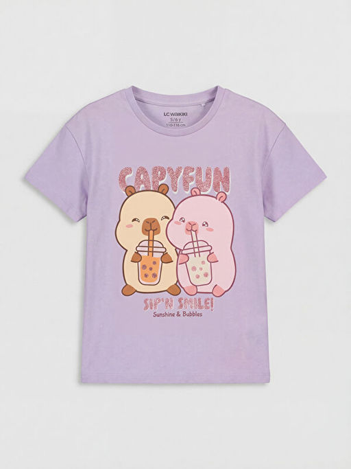 Capyfun Bask?l? K?z ?ocuk Ti??rt ve Tayt