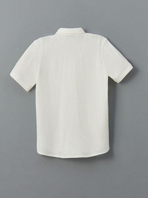 K?sa Kollu Dokulu Erkek ?ocuk G?mlek