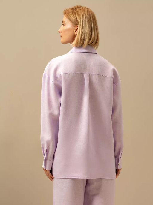 Рубашка женская Лён Белый - Modamica фото 29