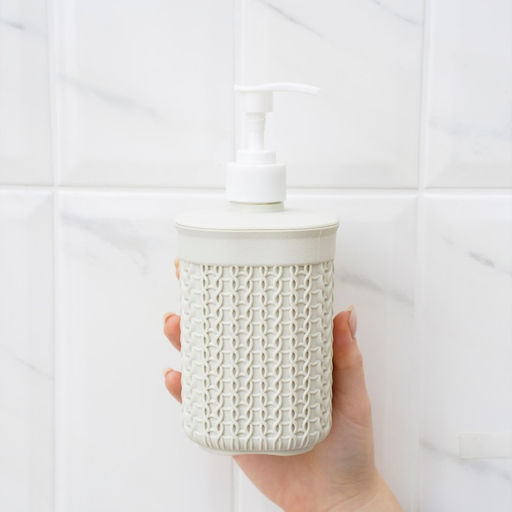 Дозатор для мыла «Вязание», 500 мл, белый ротанг