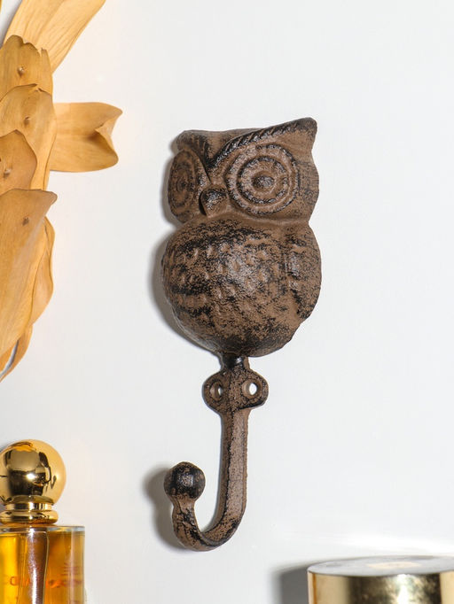 Крючок декоративный чугун "Упитанный филин" 16х7х4 см