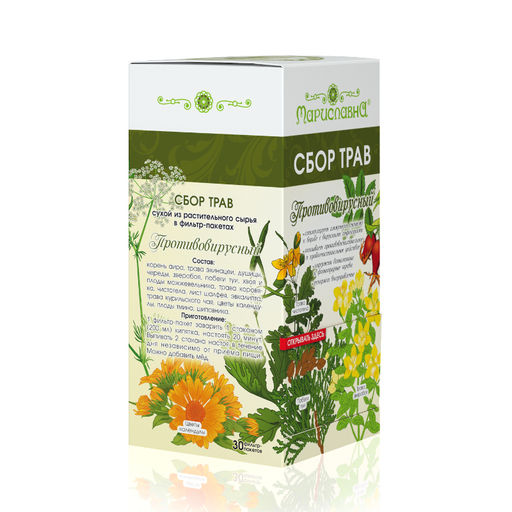 "Противовирусный" (при вирусах герпеса, папилломы) сбор трав в фильтр-пакетах