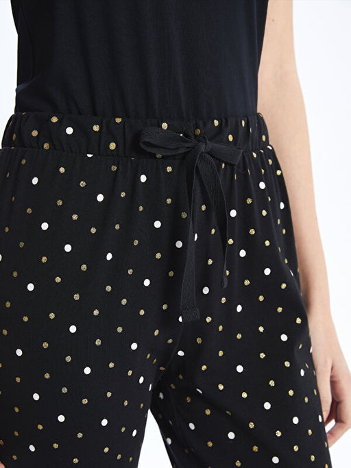 Beli Lastikli Puantiyeli Kad?n Pijama Alt?