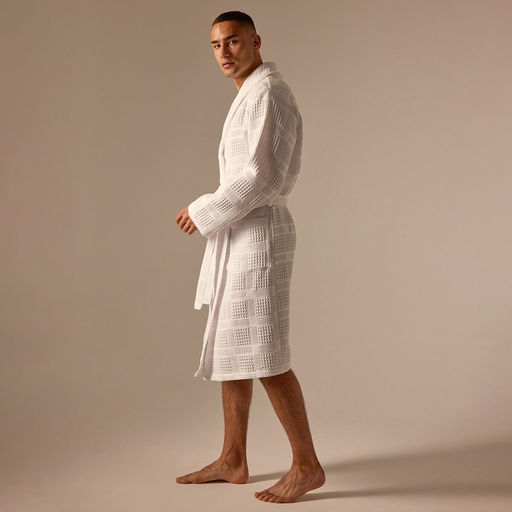 Халат вафельный мужской SL HOME: Chess «Блан де Блан», размер XL, хлопок 100%, белый