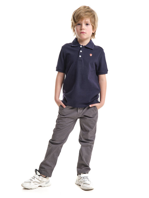 Футболка поло для мальчика в школу синий UD 7827 синий - Mini maxi фото 3