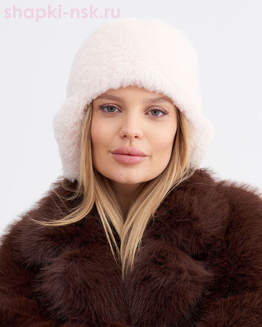 Элла LevelPro макси шеврон экомех альпака Ушанка женская флис