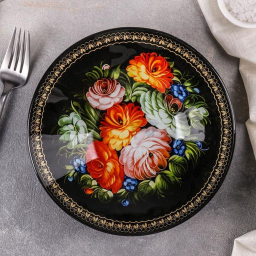 Салатник стеклянный Доляна Народные мотивы, 720 мл, 18,55 cм  фото 2