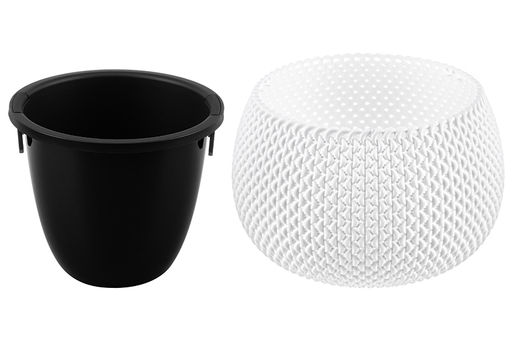 Кашпо 2,3 л 24*24*16 см Сфера белое (модель 572) - Elan gallery фото 5