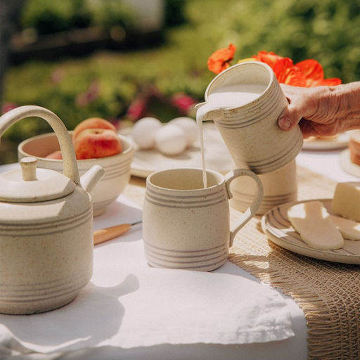 Молочник SL Home «Райяс», 450 мл, керамика, бежевый