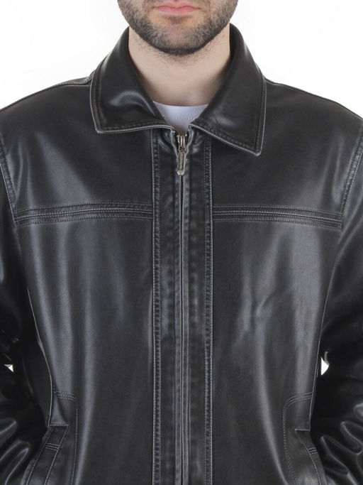 317956618 DK. GRAY Куртка из эко-кожи мужская