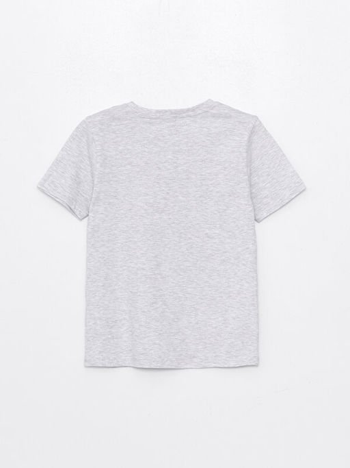 Bisiklet Yaka Bask?l? K?sa Kollu Erkek ?ocuk ?ortlu Pijama Tak?m? - Waikiki фото 3