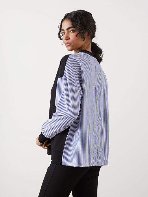 ?izgili Oversize Kad?n Sweatshirt Tunik