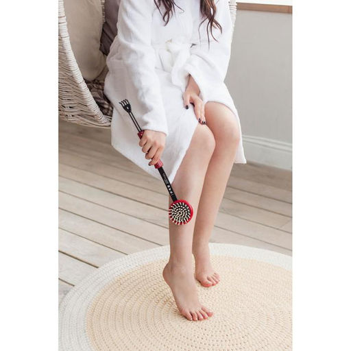 Массажёр-чесалка «Отдых», двусторонний, универсальный, 35×6×8 см, красный, чёрный