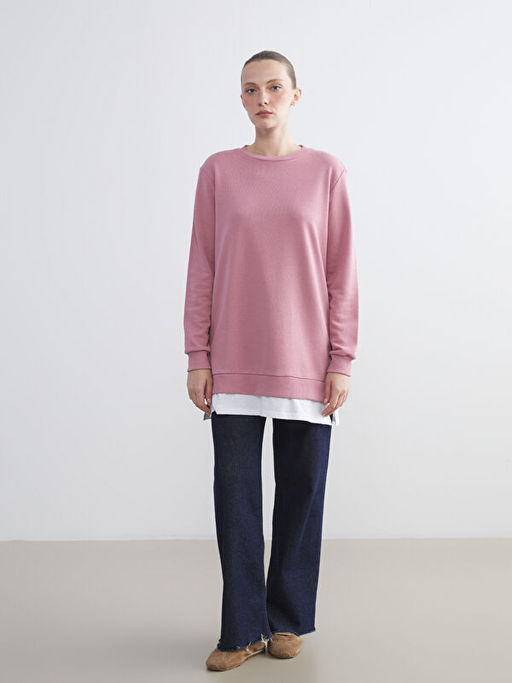 Bisiklet Yaka Kad?n Sweatshirt Tunik