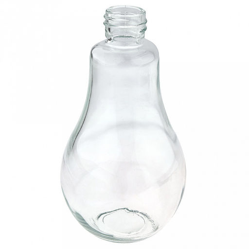 Бутылка стеклянная Лампочка 0,85л, д11см h21,5см, д/горла 2,5см, с трубочкой, винтовая металлическая крышка с отверстием для трубочки (д/основания 5,5см) (Китай) - Домашняя мода фото 3