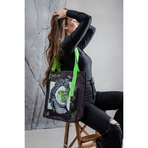 Сумка-шопер Scupture без молнии с подкладкой, цвет чёрный - Nazamok фото 9