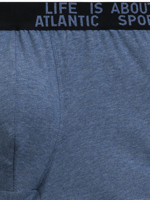 ATLANTIC 3MH-226 Трусы шорты Melange - набор 3 шт. зеленый меланж + винный меланж + голубой меланж  фото 8