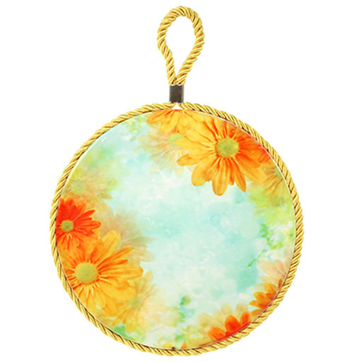 Подставка под горячее Панно Календула д16см, керамическая, в подарочной упаковке (Китай)