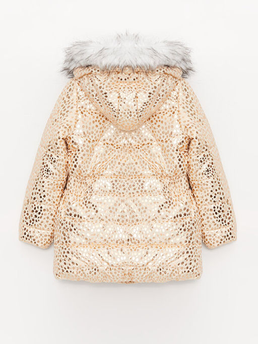 Kap??onlu Bask?l? K?z ?ocuk Mont - Waikiki фото 2