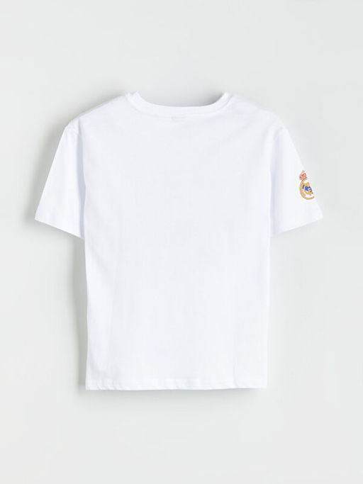 Bisiklet Yaka Real Madrid Bask?l? Erkek ?ocuk Ti??rt