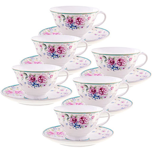 29190 Чайный набор 12пр 220мл фарфорПРЕМИУМ LR(х8)