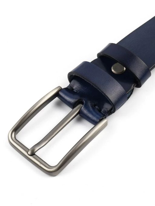 Мужской кожаный ремень Dierhoff ДРК 3054/2-40 Синий - Sergio valentini фото 6