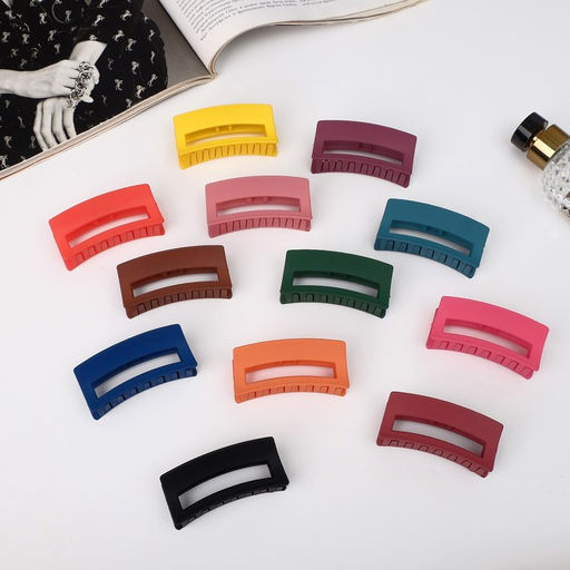 Цена за 12 шт. Крабик для волос «Матовый», классика, 7 см, МИКС