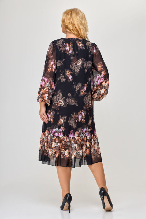 Платье Svetlana Style 1754 черный+цветы