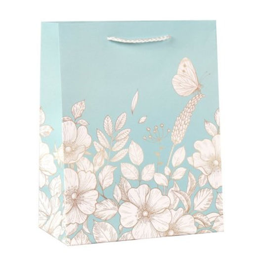 Цена за 12 шт. Пакет подарочный 18x23x10см Цветы / 5306M /уп 12/720/ - Галеонтрейд фото 2