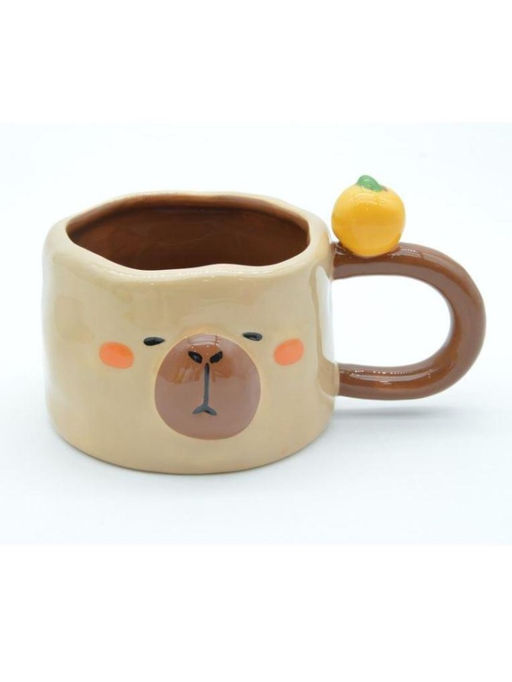 Кружка керамическая Amazing capybara, brown
