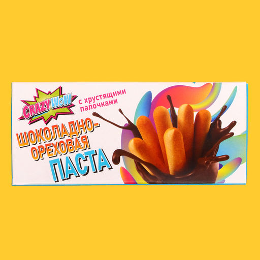 Паста шоколадно-ореховая CRAZYWOW, с хрустящими палочками, 61 г - Simaland фото 2