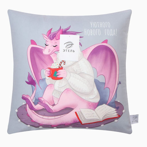 Подушка Этель Тепла и уюта 40х40 см, 100% п/э, велюр  фото 6