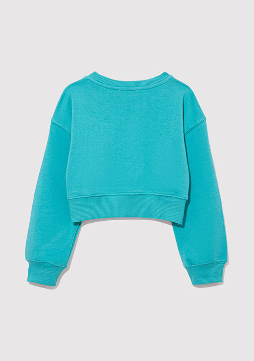 Smile More Bask?l? Yesil Sweatshirt - Mavi фото 3