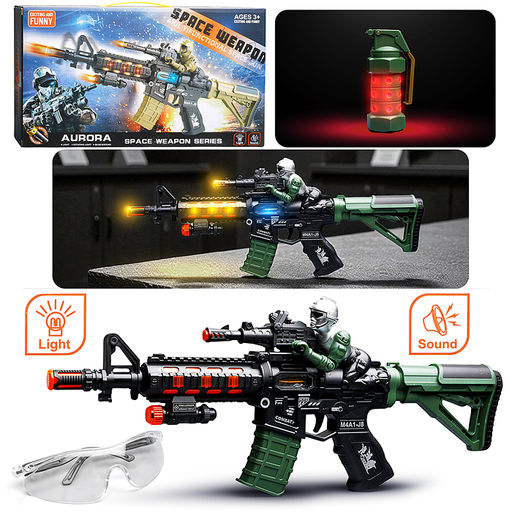 Автомат "Взрывной штурм" (свет, звук) на батарейках, в коробке