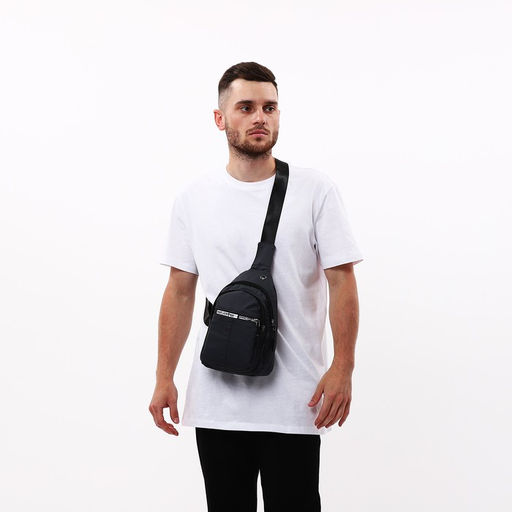 Сумка слинг мужская из текстиля, отверстие для наушников, цвет серый - Simaland фото 9
