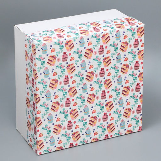 Цена за 5 шт. Коробка под торт Сладости, 31 х 31 х 15 см - Дарите счастье фото 2