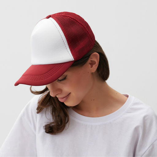 Бейсболка с сеткой MINAKU, бордовая, размер 56-58