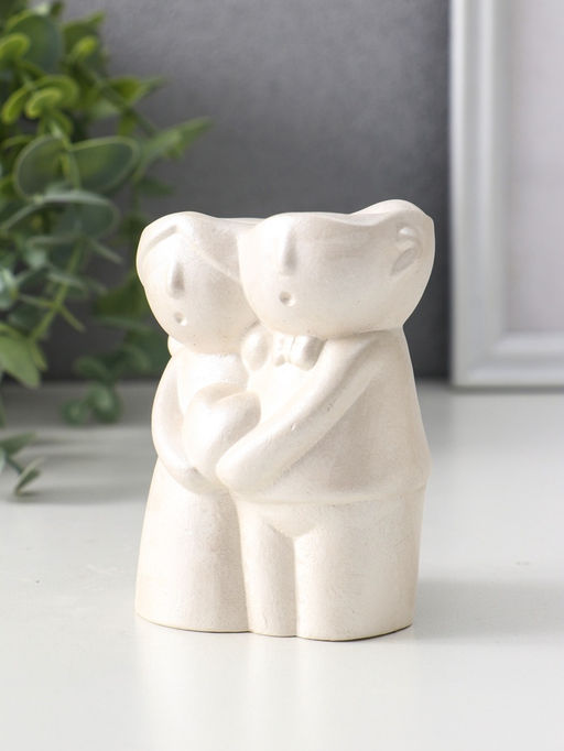 Подсвечник на 2 свечи Пара, 10?7.5?5.5 см, перламутр