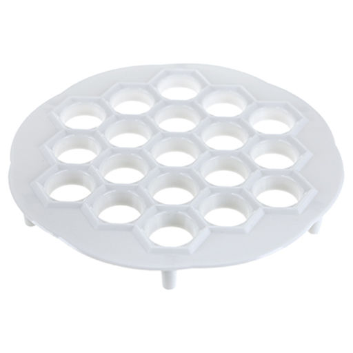 Пельменница пластмассовая д20,5см h2см, на 19 штук - д2,8см (Китай)