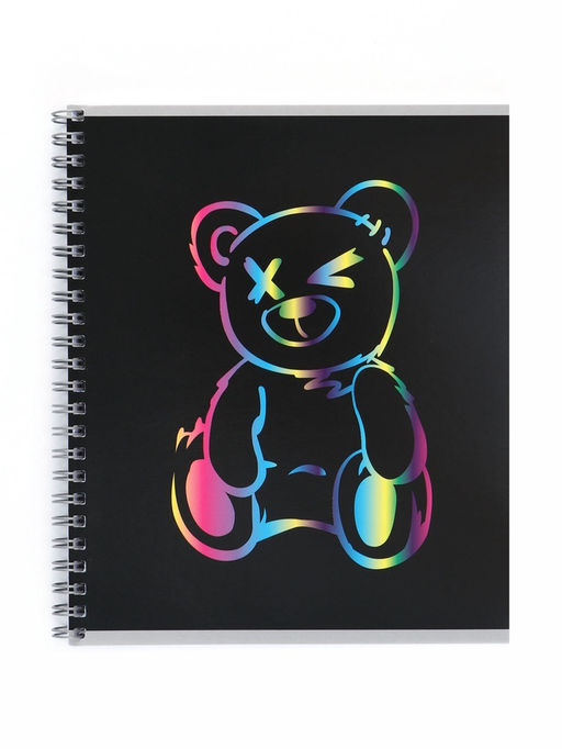Тетрадь 80 листов, в клетку, на гребне Bear