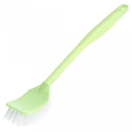 Щетка хозяйственная пластмассовое основание 35,5х4,7х5см, ворс 2,5см, с длинной пластмассовой ручкой 26,5см, цвета в ассортисменте: розовый; мятный; светло-фисташковый (Китай)