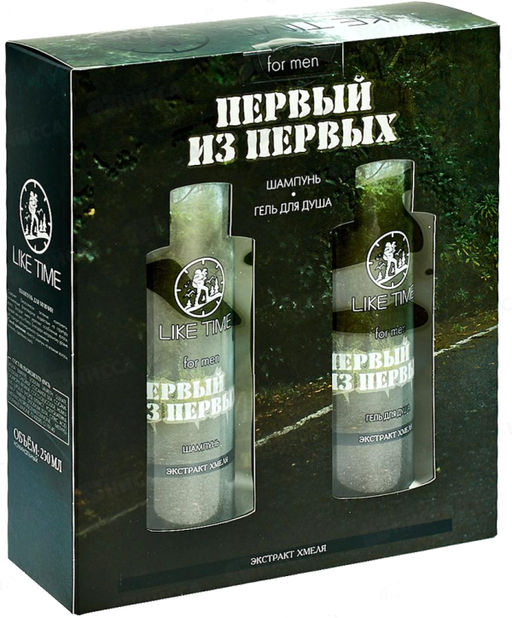 М LIKE TIME /ЛАЙК ТАЙМ "Первый из первых" НАБОР (Шампунь 250мл + гель/душ 250мл).10