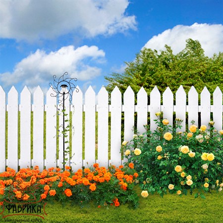 Шпалера для сада 57-305 с фонарем - Фабрика интерьерной ковки фото 3