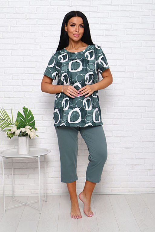 Костюм с бриджами (00983, зеленый) - Плиона фото 5