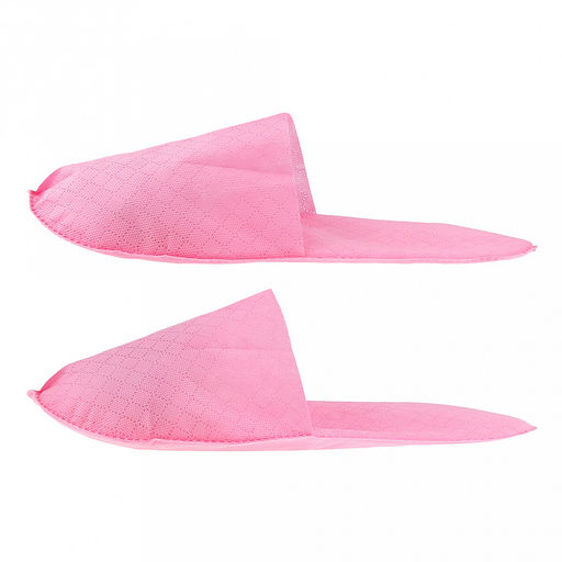 Тапочки одноразовые Hotel до 42 размера, для процедур, спанбонд, подошва - спанбонд, слой пенополиэтилена, с закрытым мысом, розовый (Россия) - Домашняя мода фото 4