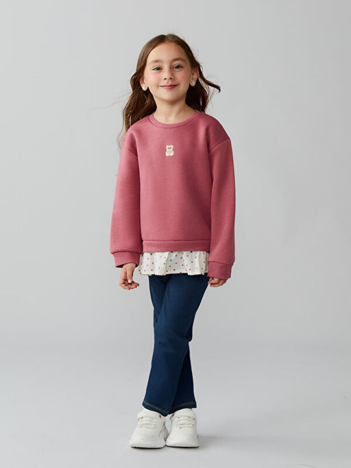 Nak??l? K?z ?ocuk Kal?n Sweatshirt 2li